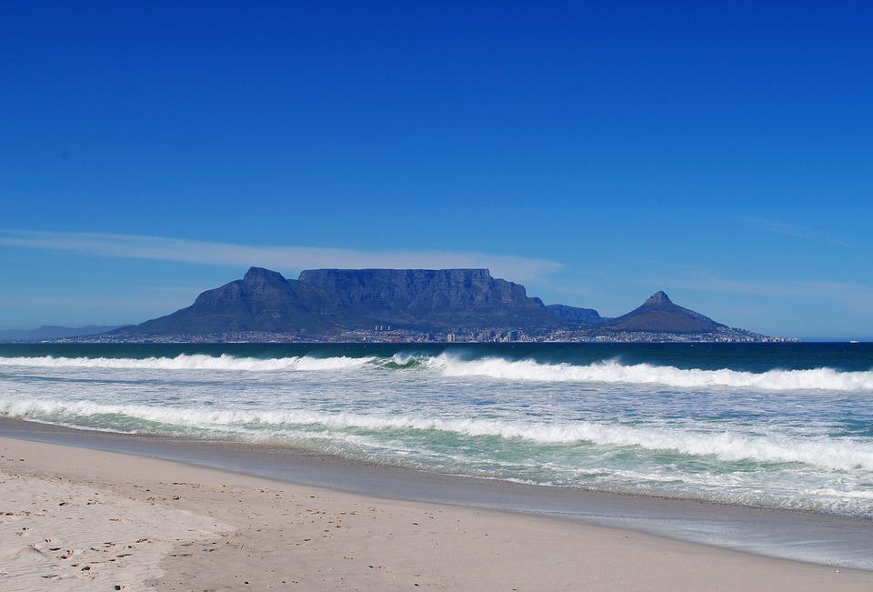 Sea South Africa Table Mountain Beach Cape Town